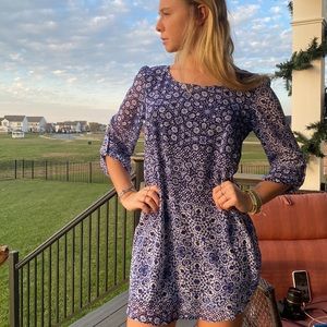 Blue and white dress worn once!